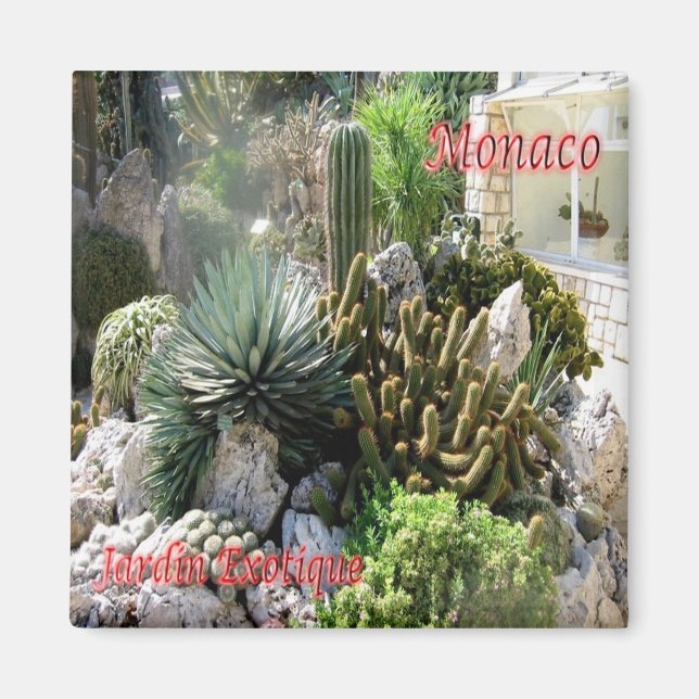 Aimant zMC046 JARDIN EXOTIQUE, Monaco, Frigo (Devant)