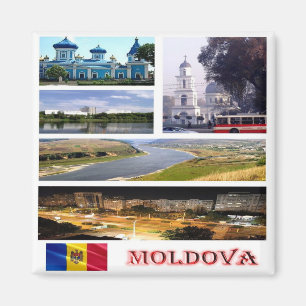 Aimant zMD005 MoLDOVA collage mosaïque, Europe, Fridge