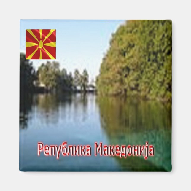 Aimant zMK007 Macédoine du Nord, panorama, Frigo (Devant)