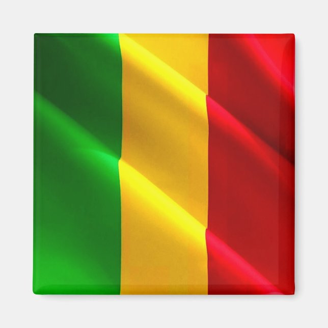 Aimant zML002 MALI, Drapeau, Afrique, Réfrigérateur (Devant)