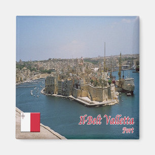 Aimant zMT013 IL BELT VALLETTA port, Malte, réfrigérateur