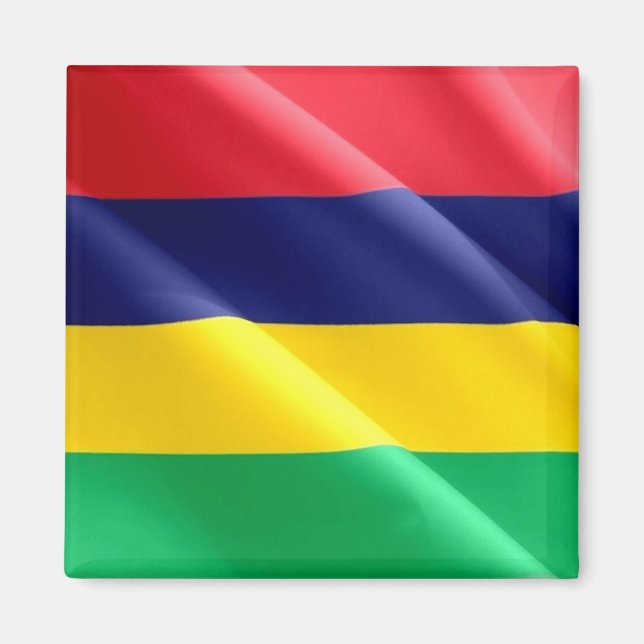Aimant zMU002 MAURITIUS, Drapeau, Afrique, Réfrigérateur (Devant)