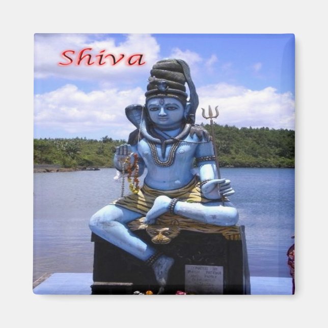 Aimant zMU004 MAURITIUS, God Shiva, Afrique, Frigo (Devant)