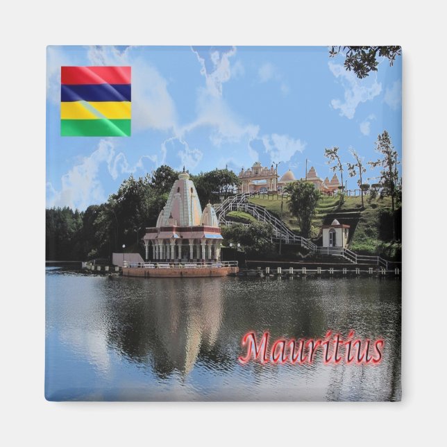 Aimant zMU017 MAURITIUS, Lac Sacré, Afrique, Réfrigérateu (Devant)