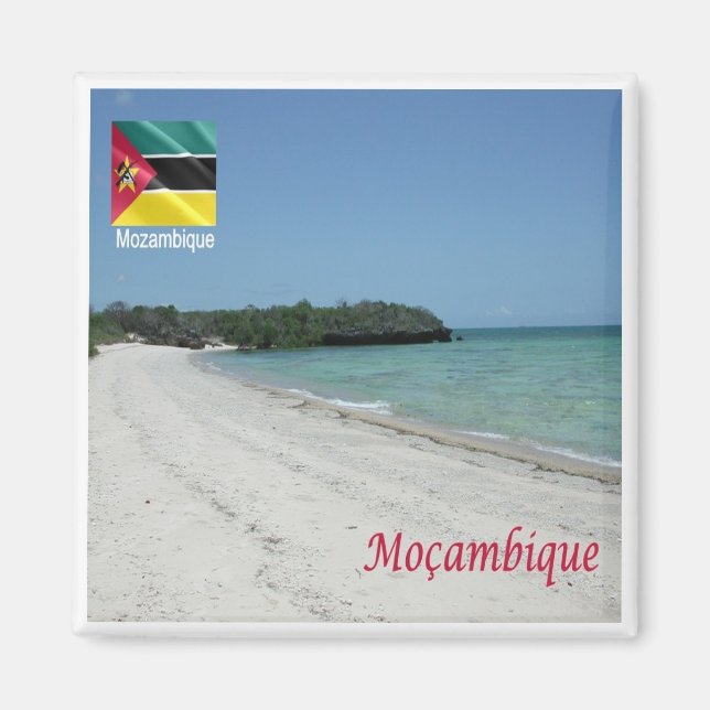 Aimant zMZ004 MOZAMBIQUE, Plage, Afrique, Frigo (Devant)