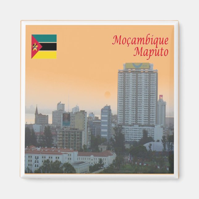 Aimant zMZ008 MAPUTO, Mozambique, Afrique, Frigo (Devant)