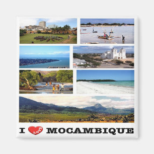 Aimant zMZ012 MOZAMBIGUE I Love, Mosaïque, Afrique, Réfri