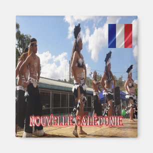 Aimant zNC006 NOUVELLE CALÉDONIE, Danseurs Mélanésiens, R