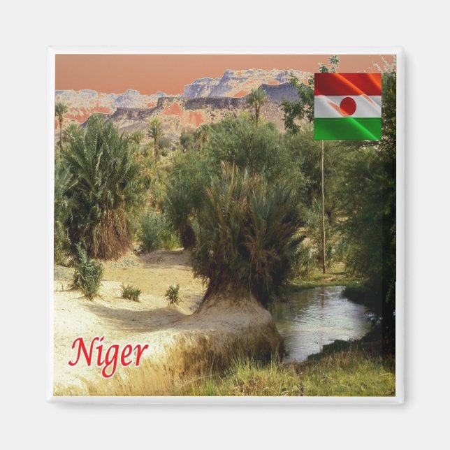 Aimant zNE008 NIGER, Oasis Bilma, Afrique, Frigo (Devant)