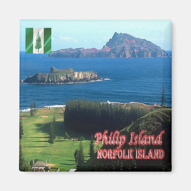 Aimant zNF009 PHILIP ISLAND, NORFOLK, Océanie, réfrigérat (Devant)