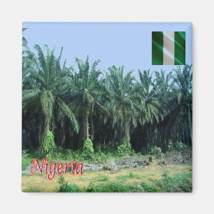 Aimant zNG009 NIGERIA, Palmiers, Afrique, Réfrigérateur