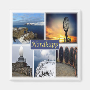 Aimant zNO007 NORDKAPP NORTH CAPE, Norvège, réfrigérateur