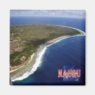 Aimant zNR005 NAURU, Vue aérienne, Océanie, réfrigérateur