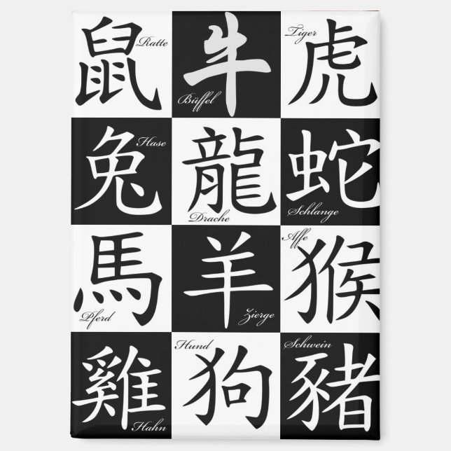 aimant zodiaque chinois (Recto)