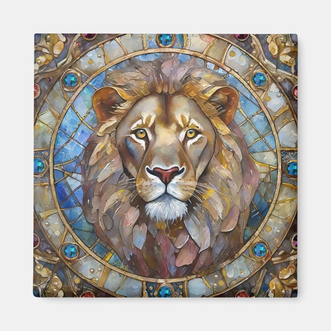 Aimant Zodiaque - Lion le Lion (Devant)