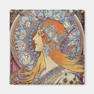 Aimant Zodiaque par Alphonse Mucha