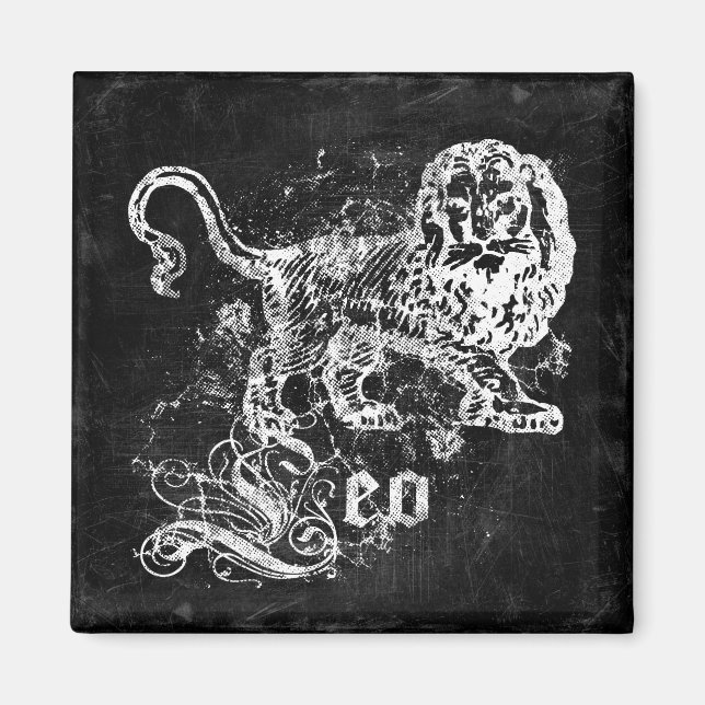 Aimant Zodiaque Vintage Lion (Devant)