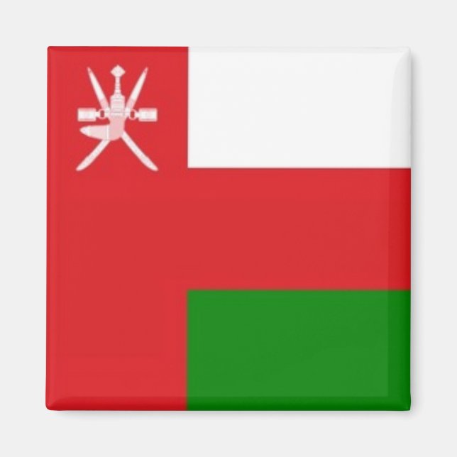 Aimant zOM001 DRAPEAU Omani d'Oman, réfrigérateur (Devant)