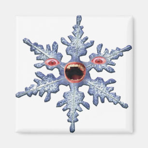 Aimant Zombie de flocon de neige ! Carré