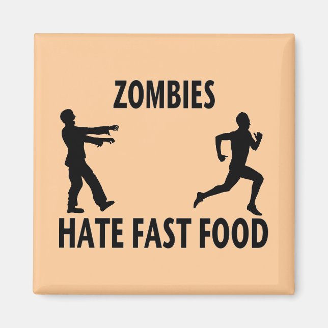 Aimant Zombie Fast Food (Devant)