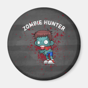 Aimant Zombie Hunter with Blood Splatter Creepy