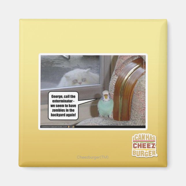 Aimant Zombies dans le jardin (Devant)