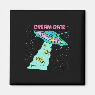 Aimant Zone-51 Alien Spacship Pizza Dream Date Easy Hall