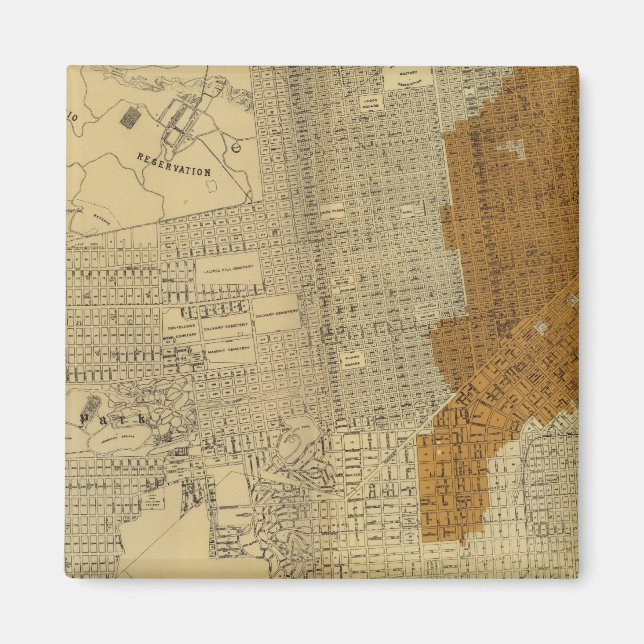 Aimant Zone brûlée de San Francisco, 1906 (Devant)