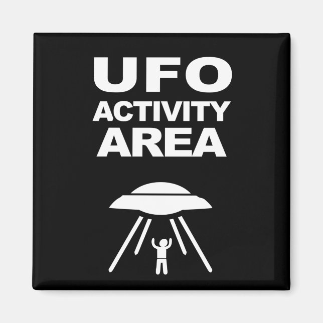 Aimant zone d'activité UFO, conception geek (Devant)