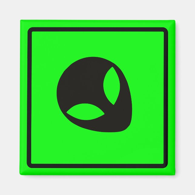 Aimant Zone de passage extraterrestre vert et noir XING (Devant)