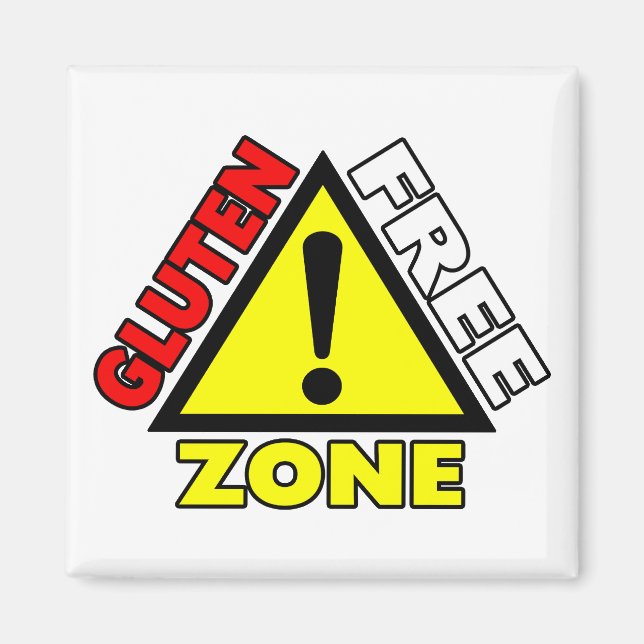 Aimant Zone sans gluten (maladie cœliaque - allergie au b (Devant)