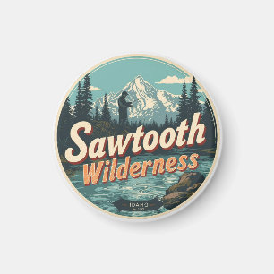 Aimant Zone sauvage de Sawtooth Idaho Montagne Randonnée 