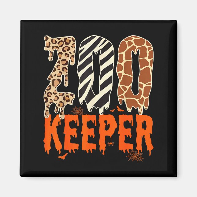 Aimant Zookeeper Funny Halloween Costume Zoo Keeper Anima (Devant)