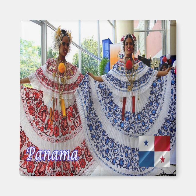 Aimant zPA011 PANAMA, Empolleradas panaméens, Frigo, (Devant)