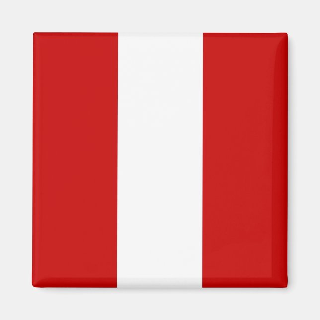 Aimant zPE001 Drapeau du PÉROU, Amérique, Réfrigérateur (Devant)