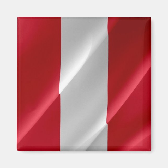 Aimant zPE002 PÉROU, Drapeau péruvien, Amérique, Frigo (Devant)