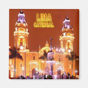 Aimant zPE019 LIMA, Cathédrale, Pérou, Amérique, Frigo