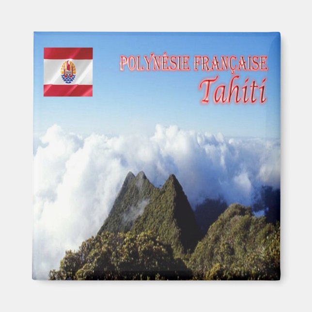 Aimant zPF017 TAHITI, AORAI, Polynésie française, Réfrigé (Devant)