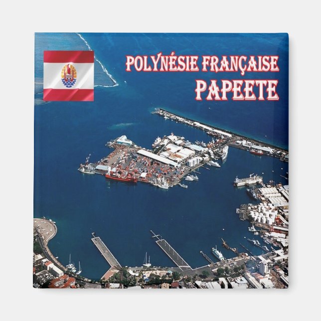 Aimant zPF06 PAPEETE, Port, Polynésie française, Réfrigér (Devant)