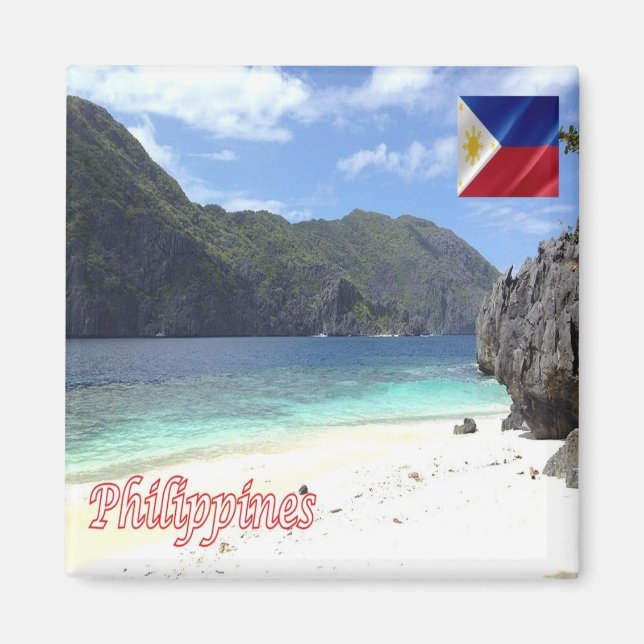 Aimant zPH005 plage de l'ÎLE MATINLOC Philippines Frigo (Devant)