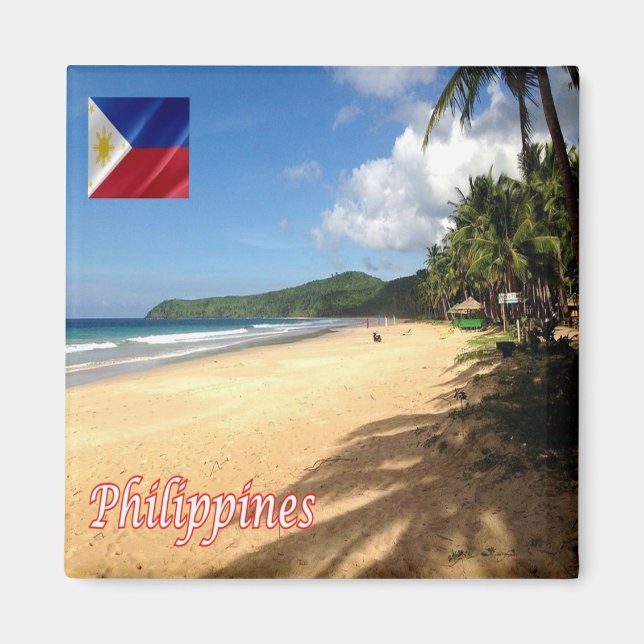 Aimant zPH006 plage de NACPAN, Philippines, Asie, Fridge (Devant)
