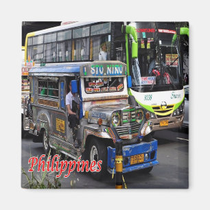 Aimant zPH010 JEEPNEY et BUS, Philippines, Asie, réfrigér