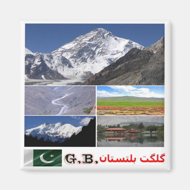 Aimant zPK007 GILGIT-BALTISTAN, Pakistan, Asie, (Devant)