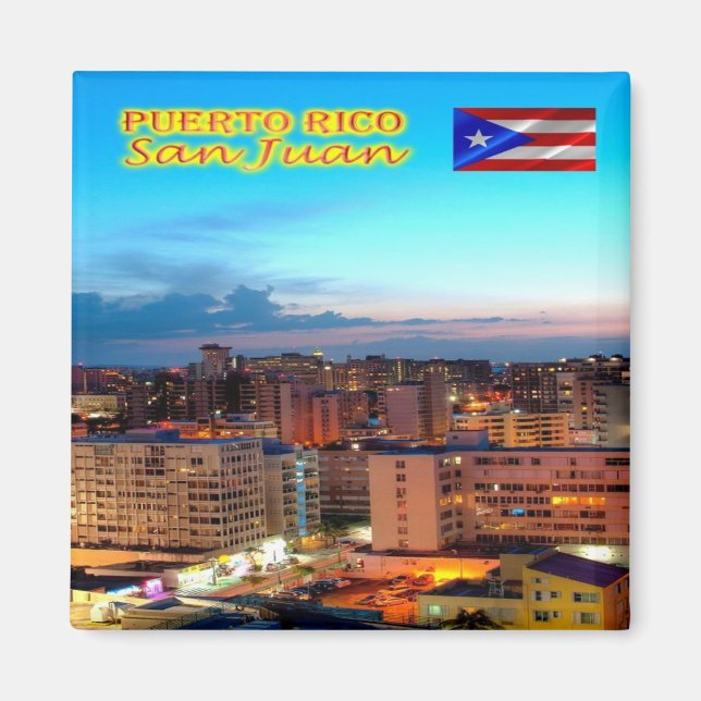Aimant zPR007 PORTO RICO, San Juan, America, Fridge (Devant)