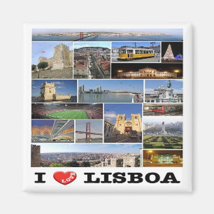 Aimant zPT018 LISBON "I Love", Portugal, Europe, Fridge M