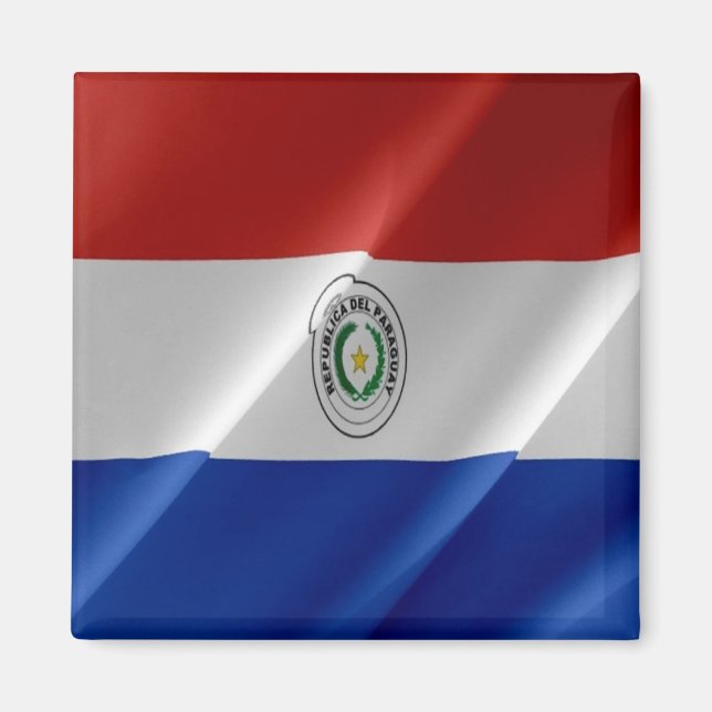 Aimant zPY002 PARAGUAY, Drapeau, Amérique, Réfrigérateur (Devant)