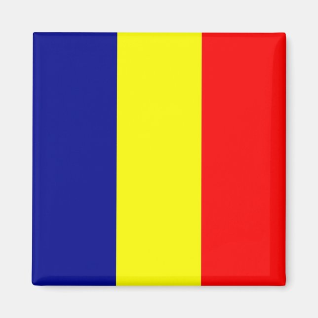 Aimant zRO001 DRAPEAU ROUMAIN ROMANIE, Réfrigérateur (Devant)
