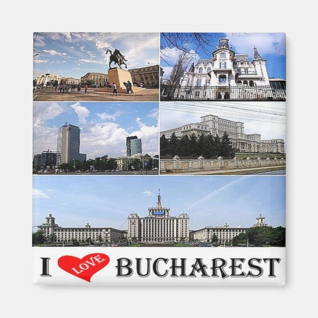 Aimant zRO010 BUCHAREST "I Love", Roumanie, Europe, Fridg (Devant)