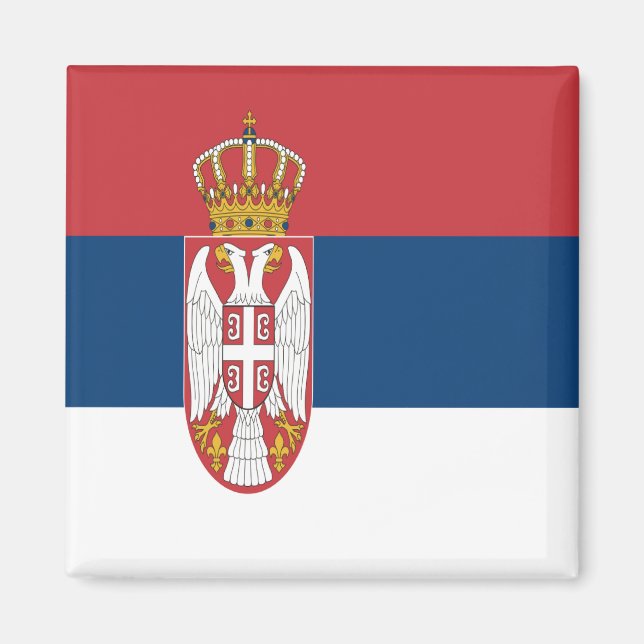 Aimant zRS001 DRAPEAU SERBE SERBIE, Europe, Réfrigérateur (Devant)