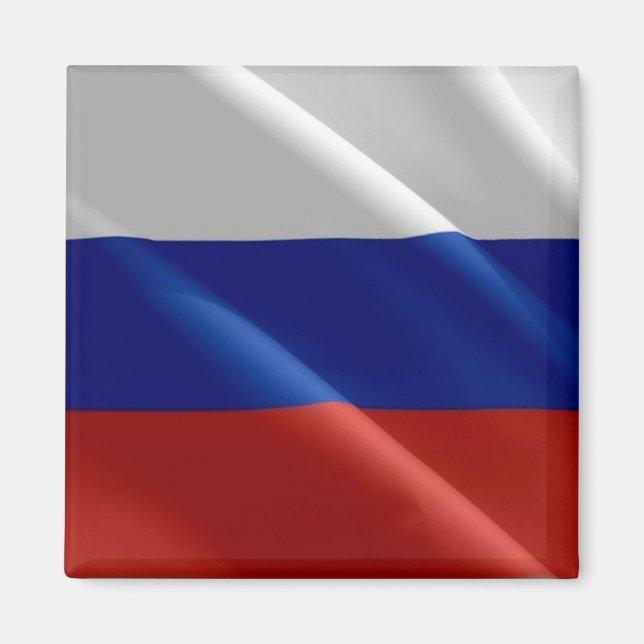 Aimant zRU002 RUSSE agitant DRAPEAU RUSSE, Frigo (Devant)
